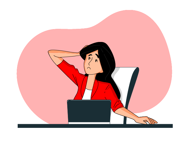 persona con dudas frente al ordenador